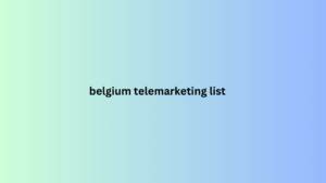 belgium telemarketing list