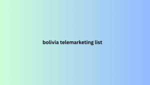 bolivia telemarketing list